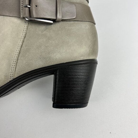 ECCO Womens Touch Mid Bootie Gray Leather Comfort Ankle Boot size 41 US 10 10.5 - Picture 9 of 16